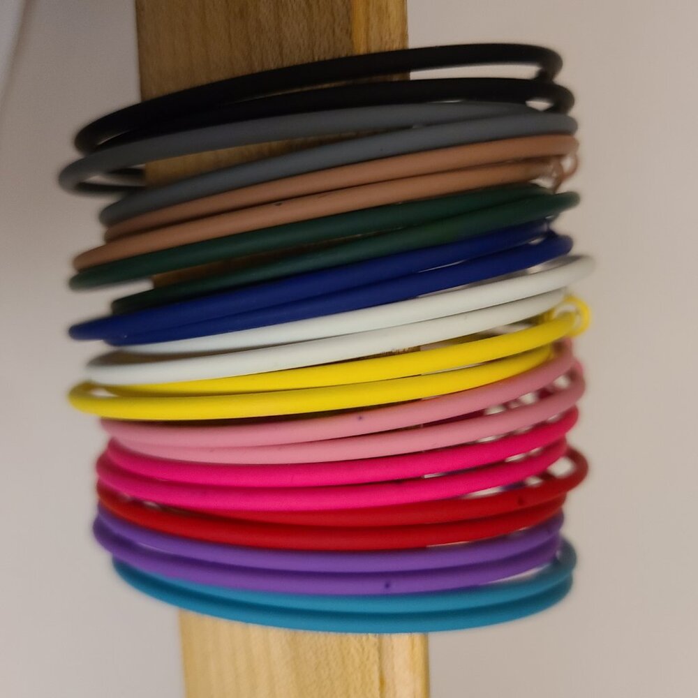 Hoop Earrings Lot 12 Pair Multi Color Bold Large Diva Stylish Y2K Retro Trendy